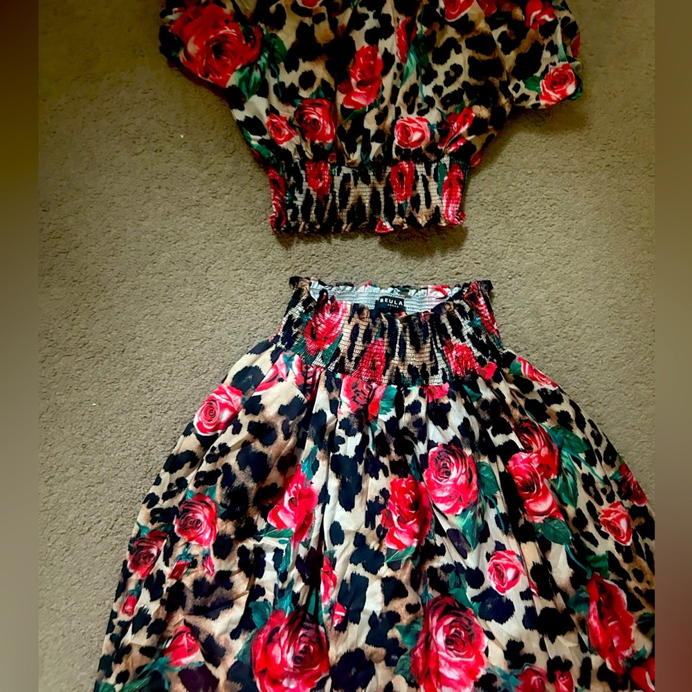 Brand new maxi skirt / crop top
